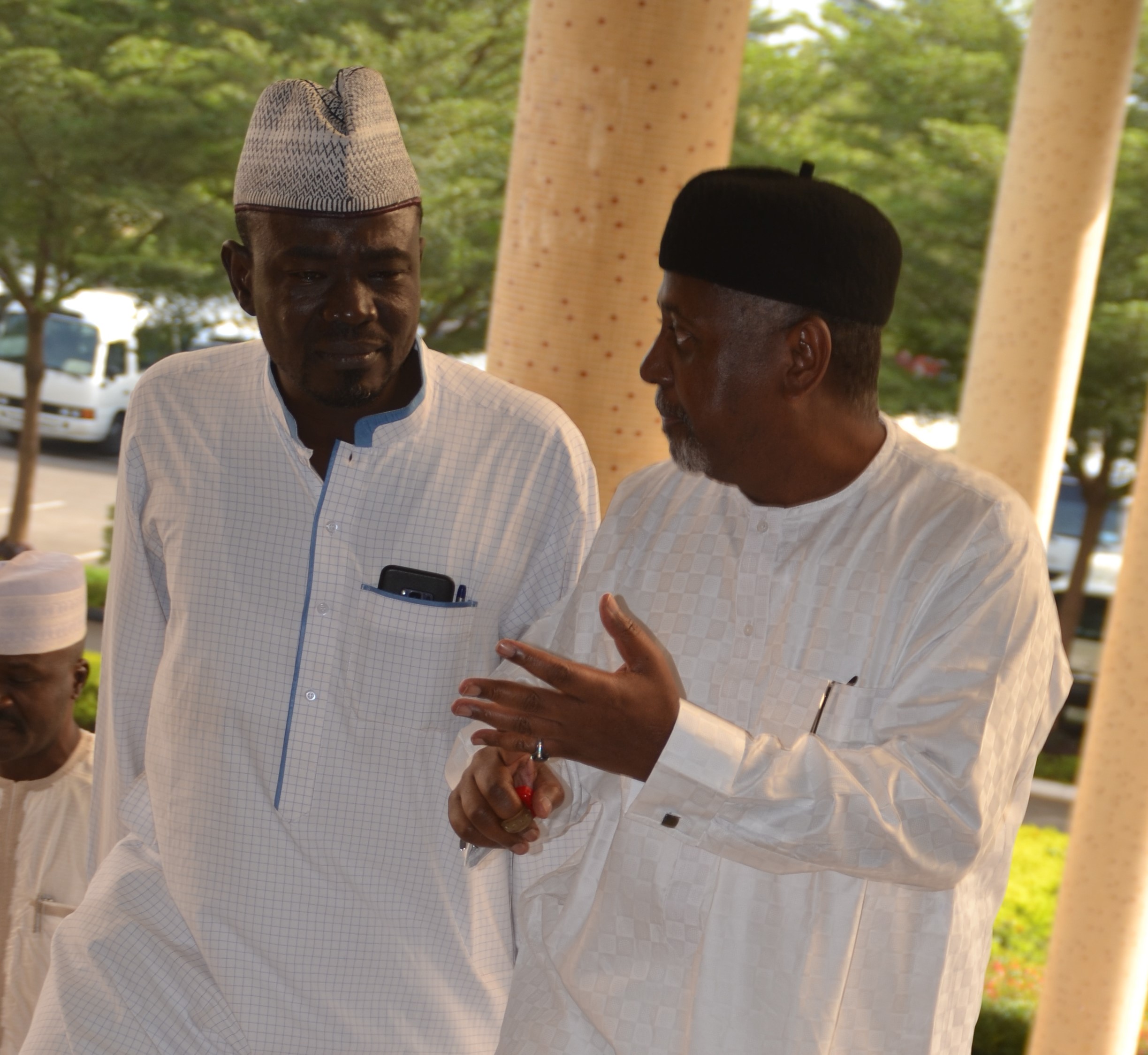 Yushau Shuaib with Sambo Dasuki in Court