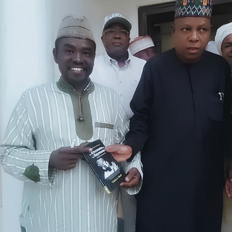 Governor Kashim Shettima with Yushau A. Shuaib