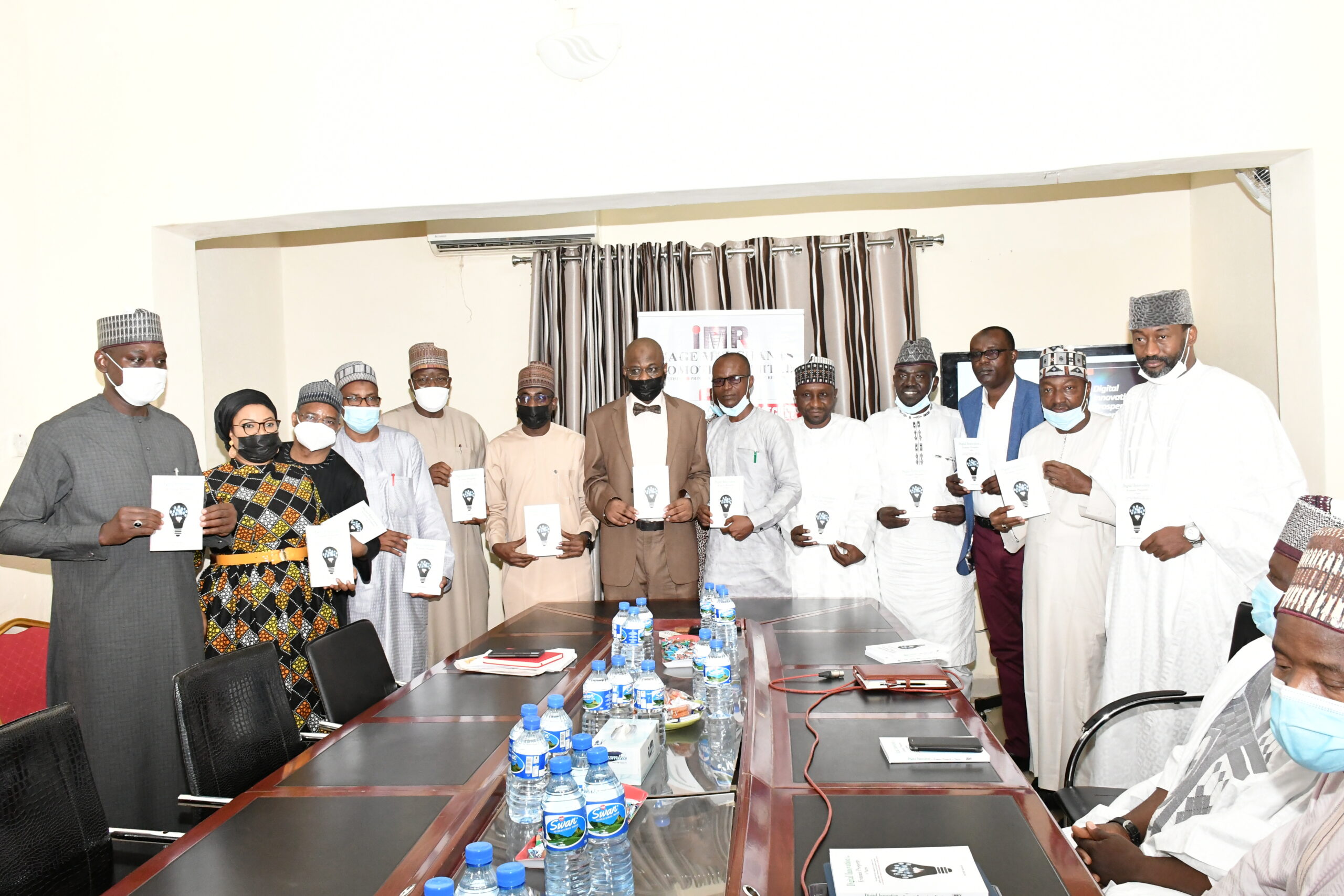 Professor Pantami and Guests at PRNigeria Centre Abuja