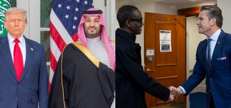 Trump, Saudi Prince, Ribadu and Pete Hegseth